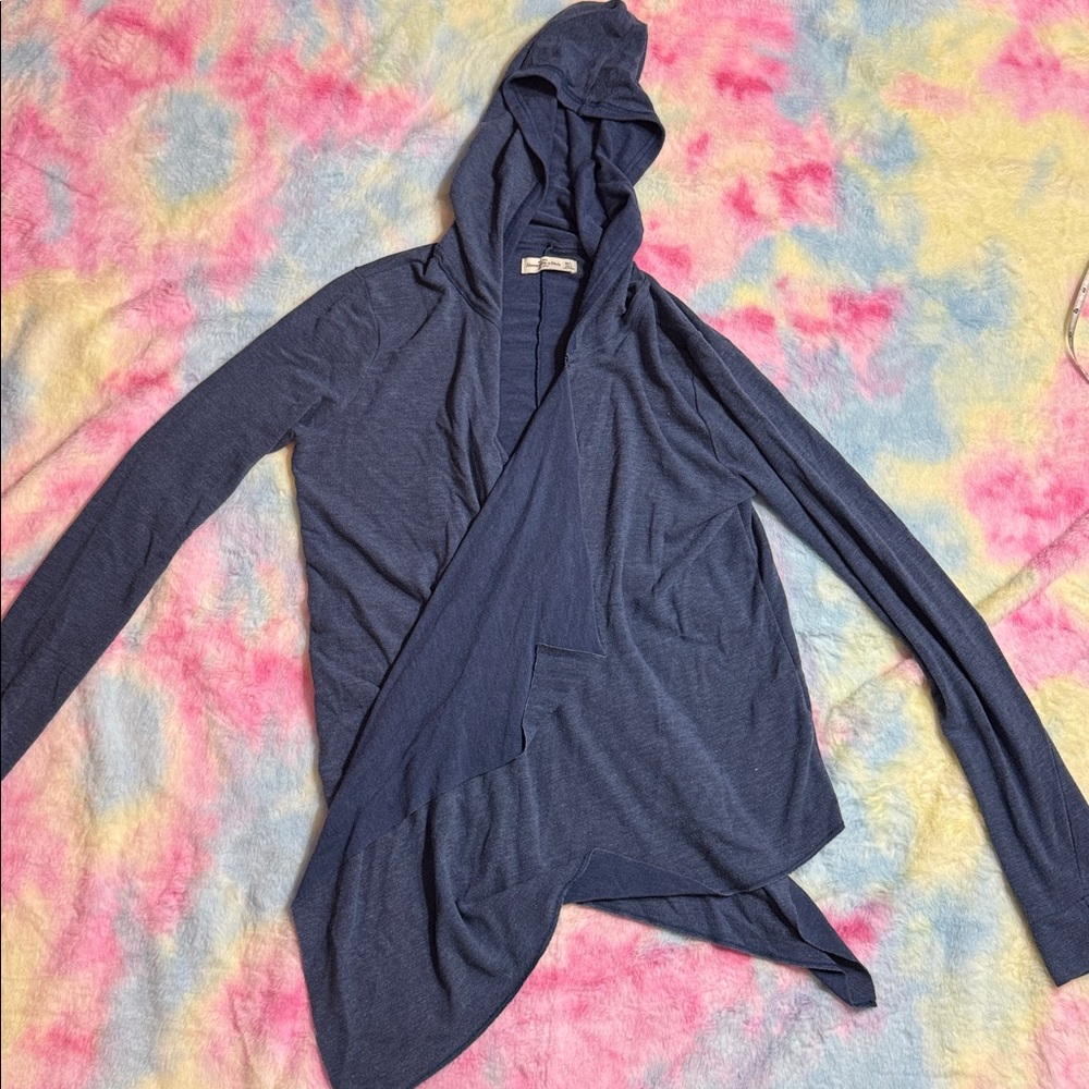 Abercrombie & Fitch M/L Navy Hooded Sweater